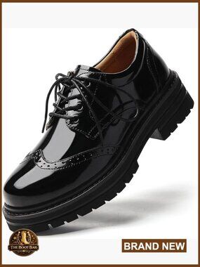 Women's Oxford Shoes Platform Lace Up Loafers Dress Business Casual Work Office